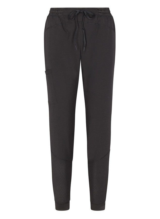 Natural Uniforms Womens Cool Stretch Jogger Scrub Set with Regular and Petite Sizes (Black, XX-Large) - Image 5